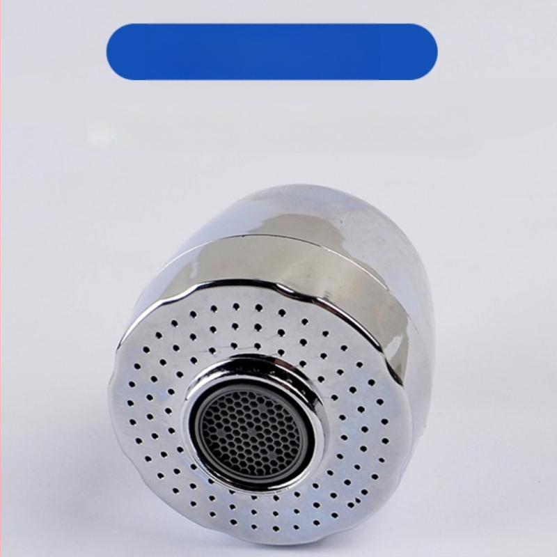 Virtuvės čiaupo aeratorius su universaliu pasukamu kampiniu jungtimi — ABS + nerūdijantis plienas, lietaus funkcija, vamzdinis sujungimas, modelis FGR545745, darbinė temperatūra 1–90°C