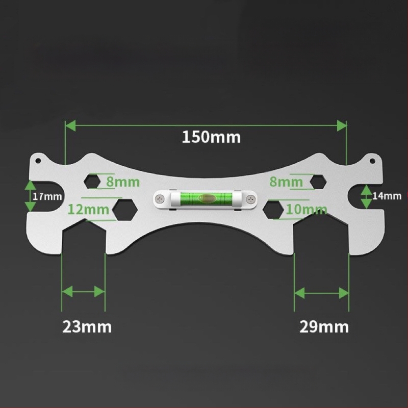 Универсален ключ за душ за монтаж в банята – неръждаема стомана, полирана повърхност, тегло 0,15 кг, шестоъглена глава