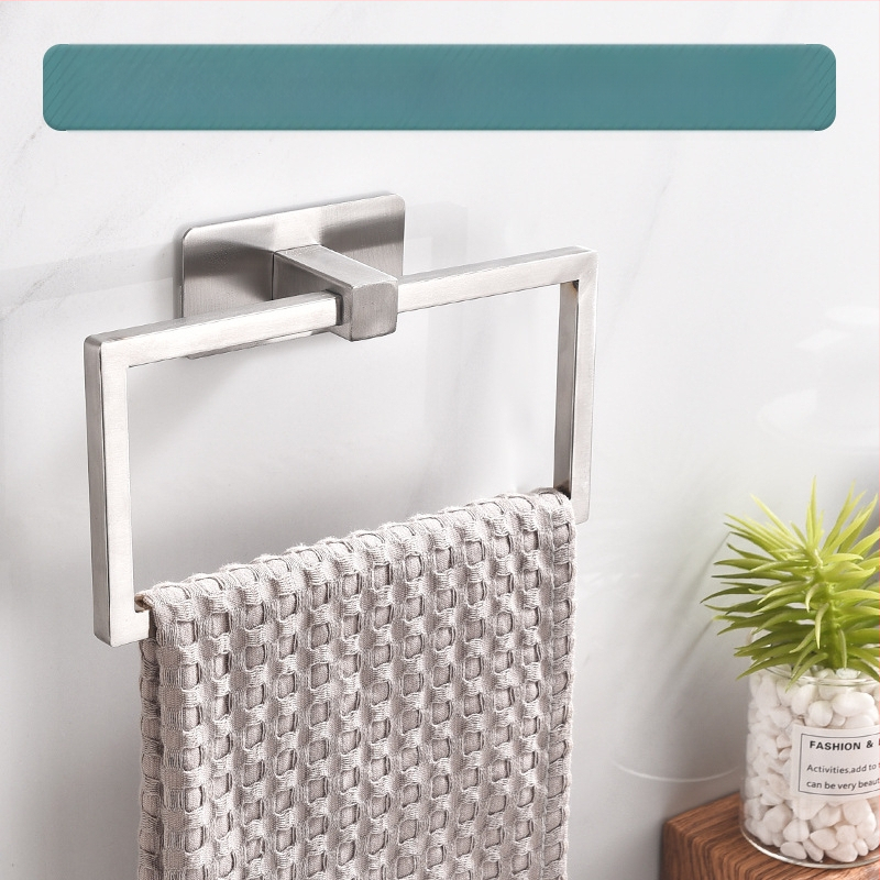 Τετράγωνο δαχτυλίδι πετσετών από ανοξείδωτο χάλυβα 201, χωρίς οπές, βαμμένη επιφάνεια, φορτίο 5 kg