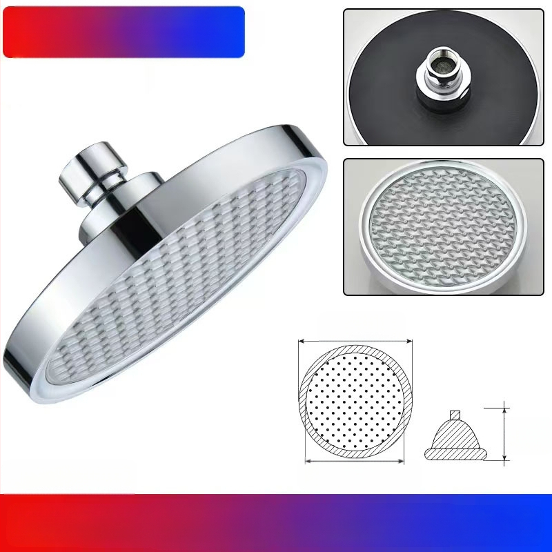 Κεφαλή ντους με επάνω ψεκασμό, ABS, λειτουργίες ψεκασμού και βροχής, 1,6 MPa, 0–100°C, χειροκίνητη εγκατάσταση