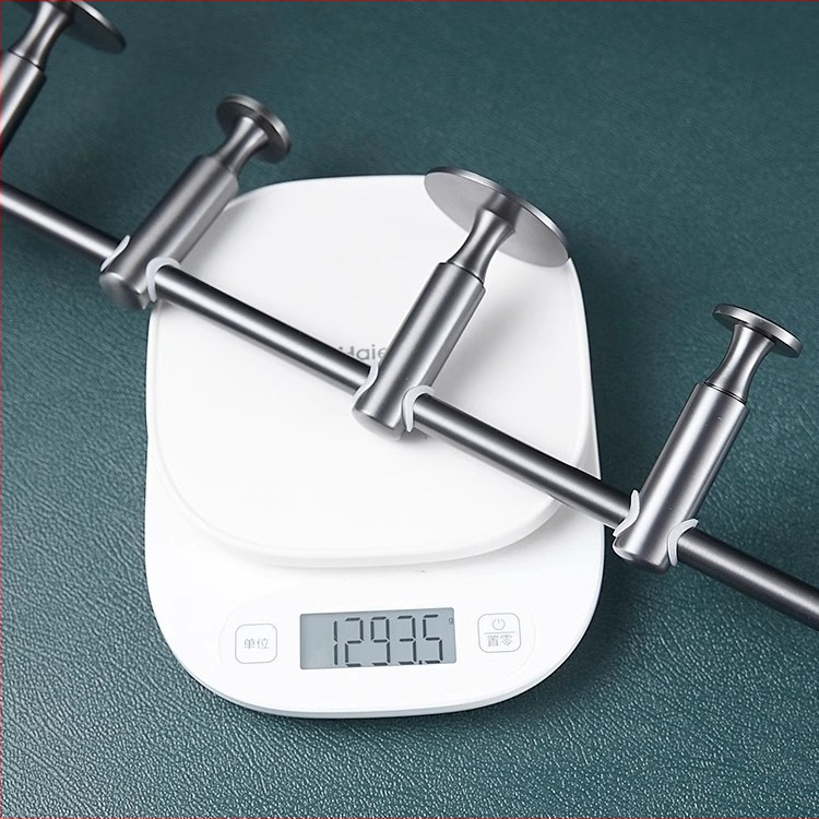 Κρεμάστρα Παλτών από Χαλκό, Ρυθμιζόμενη Περιστρεφόμενη με Κινητή Ράβδο (Φορτίο 5 kg; Επιχρωμιωμένο Φινίρισμα; Σχεδιασμός ενός επιπέδου; Μοντέρνο στυλ)