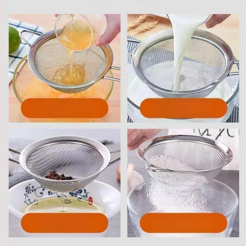 304 nerūdijančio plieno sietelis sojų pieno, sulčių ir sezamų filtravimui – itin plonas virtuvės sietelis