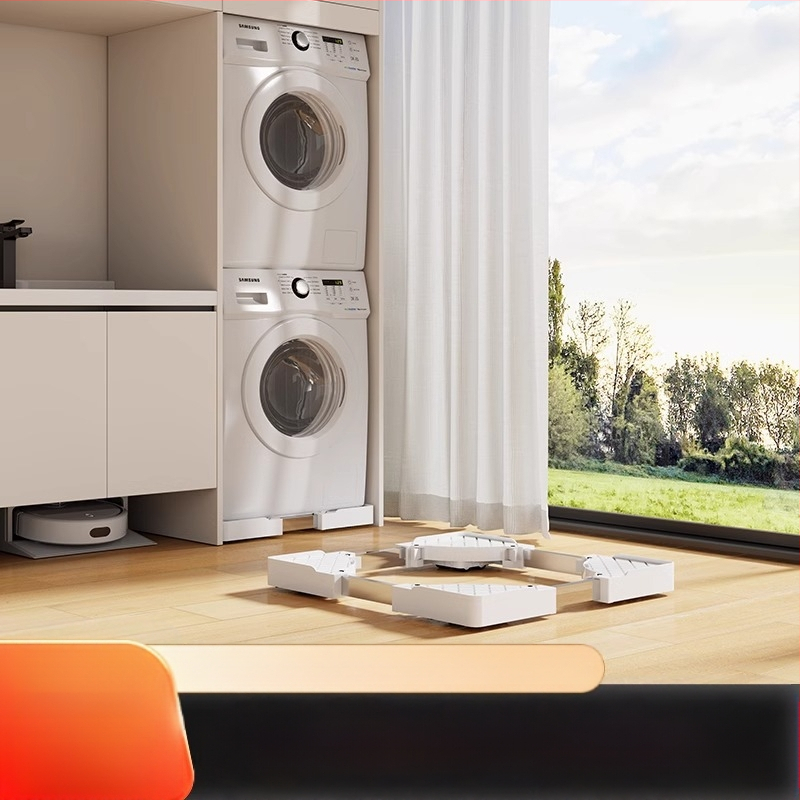 Kompakta ultraplāna iebūvētā veļasmasīnas pamatne ar paceltu rāmi — nerūsējošais tērauds, antislīdējoša, pārvietojama, 1 slānis.