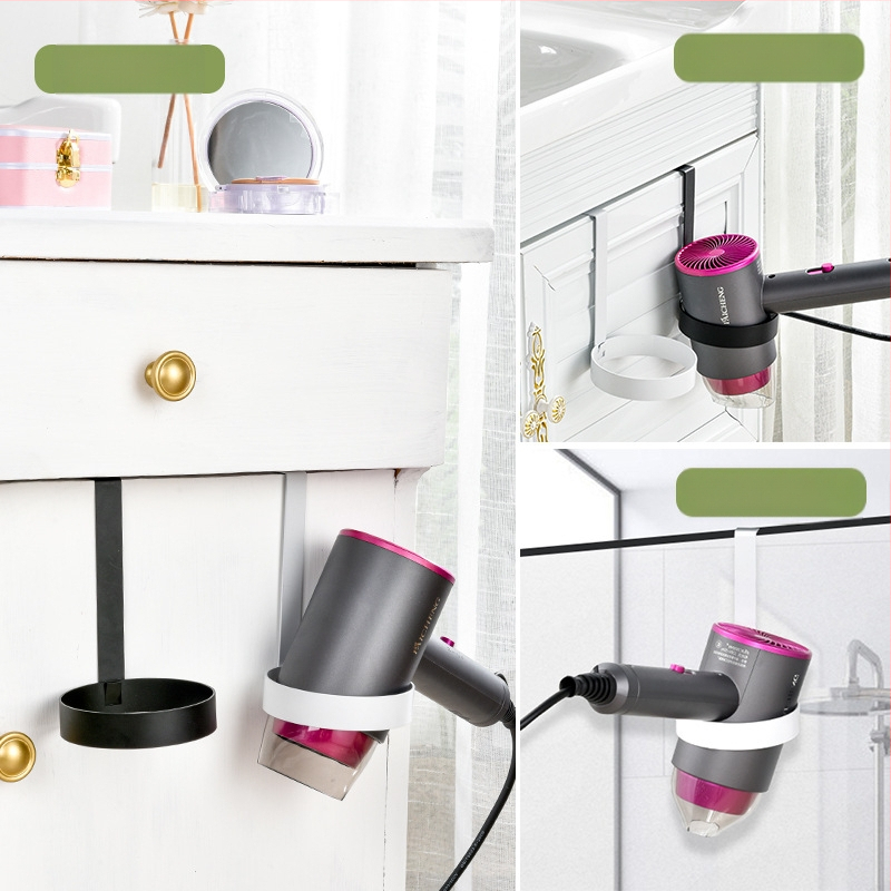 Laikiklis plaukų džiovintuvui, sieninis, be gręžimo, nerūdijantis plienas, modernus minimalistinis stilius