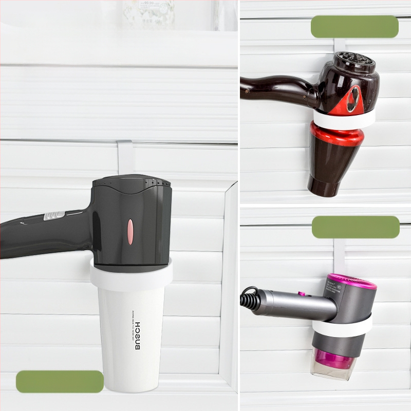 Laikiklis plaukų džiovintuvui, sieninis, be gręžimo, nerūdijantis plienas, modernus minimalistinis stilius