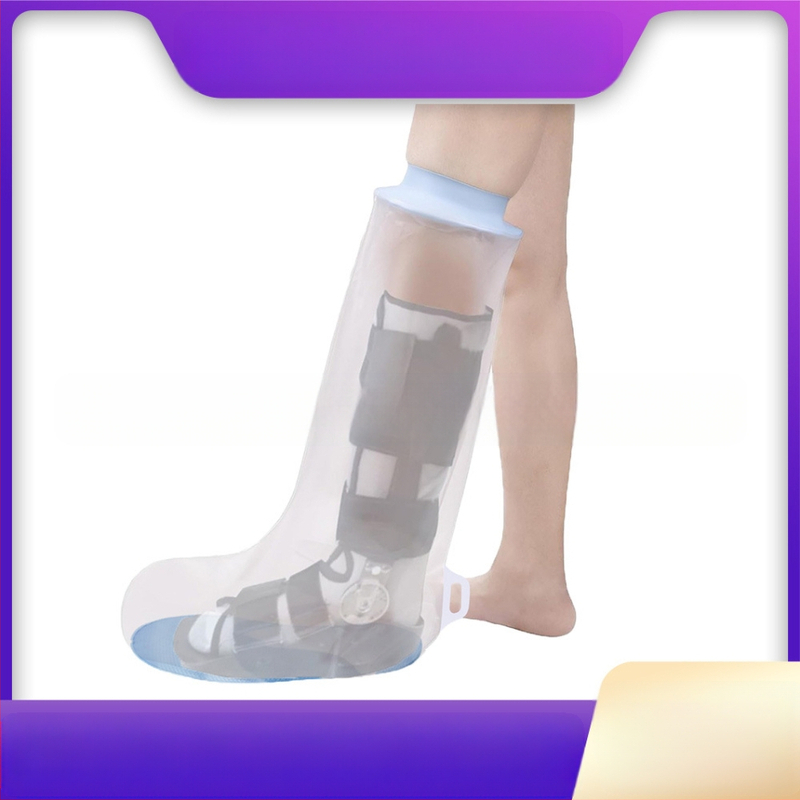 Силиконов постоперативен предпазител за къпане на крак – водоустойчив модел за калф (Материал: силикон; Функция: водоустойчивост; Модел: калф; Тегло: 100 g; Приложение: постоперативно къпане на травми и фрактури на крака)