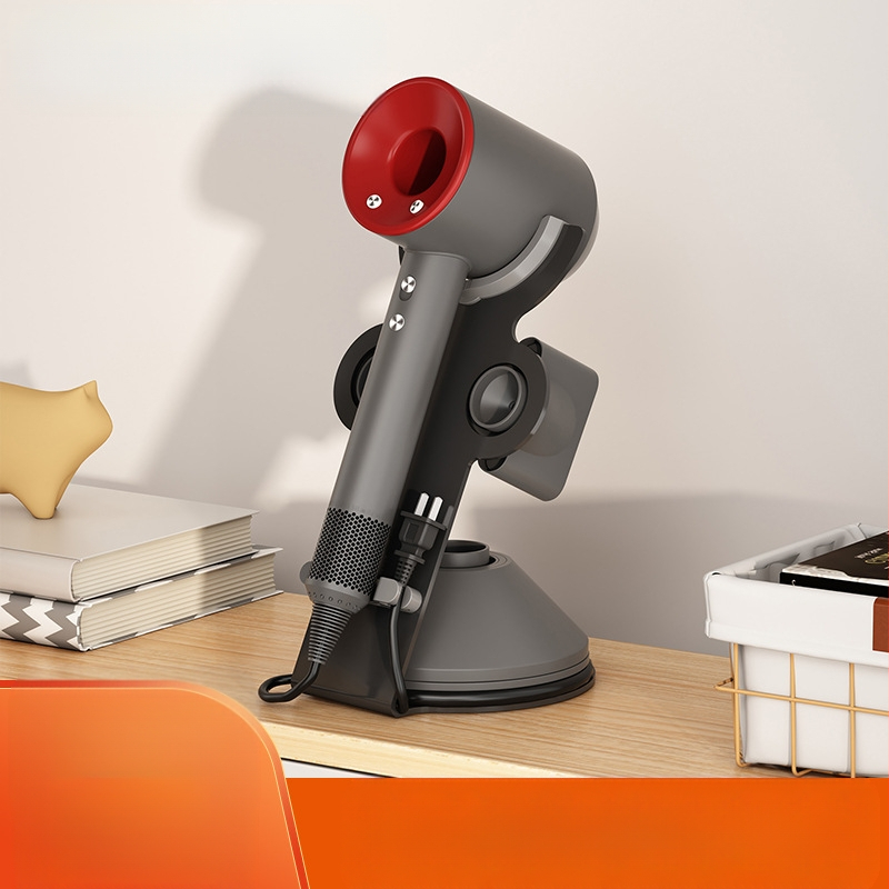 Dyson plaukų džiovintuvo lentyna – kepimo lako danga, šviesos prabangos stilius, vertikalus laikiklis