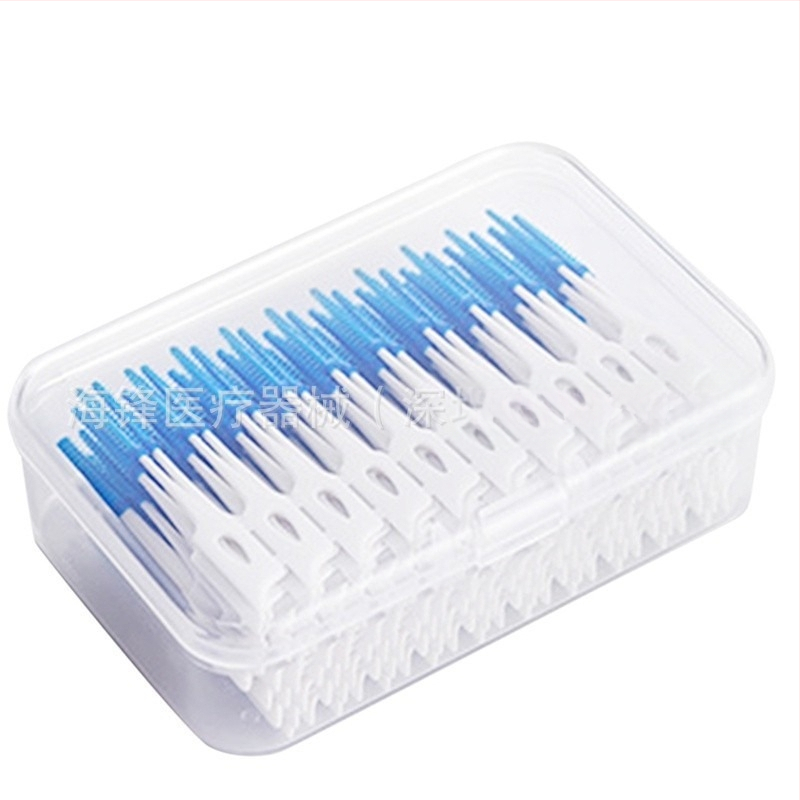 Mīksta silikona adaptīvā starpzobu suka tīrīšanai starp zobiem; piemērota ortodontiskajiem aparātiem; modelis AFA; 40 gab. kastē.