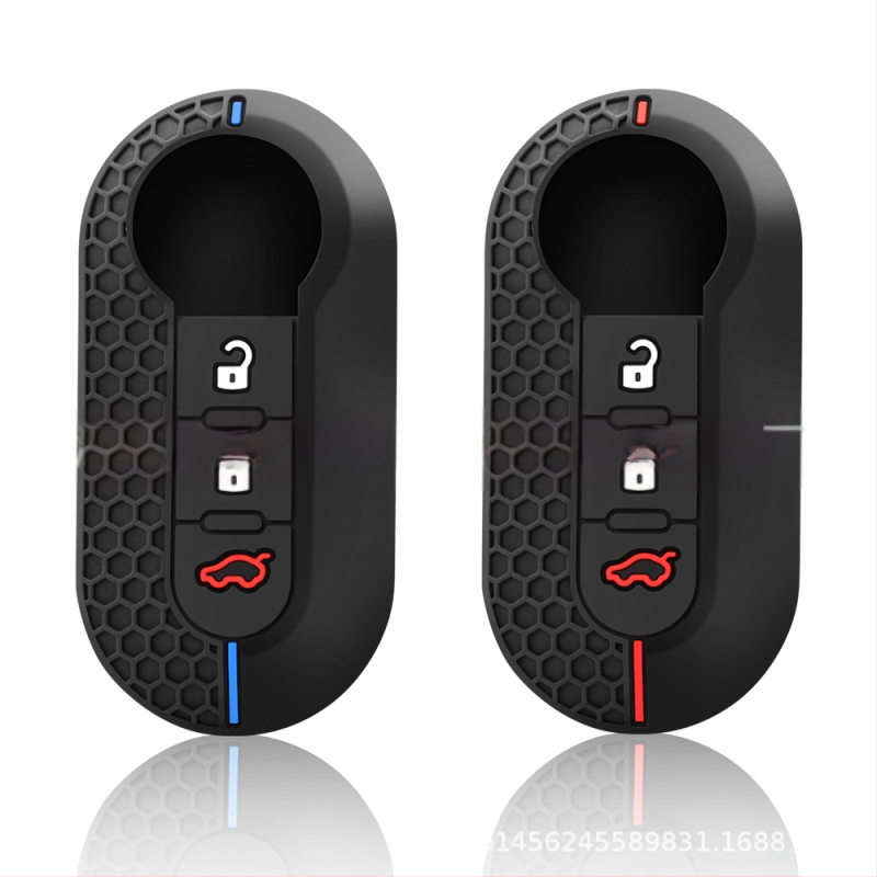 Silikoonist võtukarp Fiat 500 jaoks, kokkukäiv 3-nupuline, õõnes disain