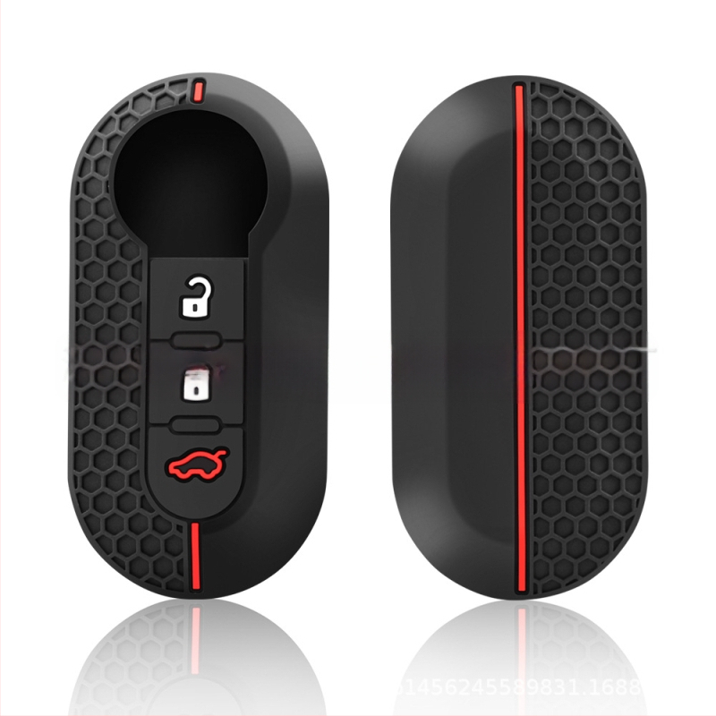 Silikoonist võtukarp Fiat 500 jaoks, kokkukäiv 3-nupuline, õõnes disain