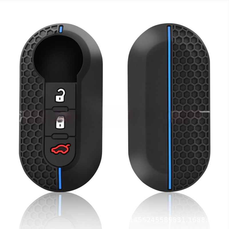 Silikoonist võtukarp Fiat 500 jaoks, kokkukäiv 3-nupuline, õõnes disain