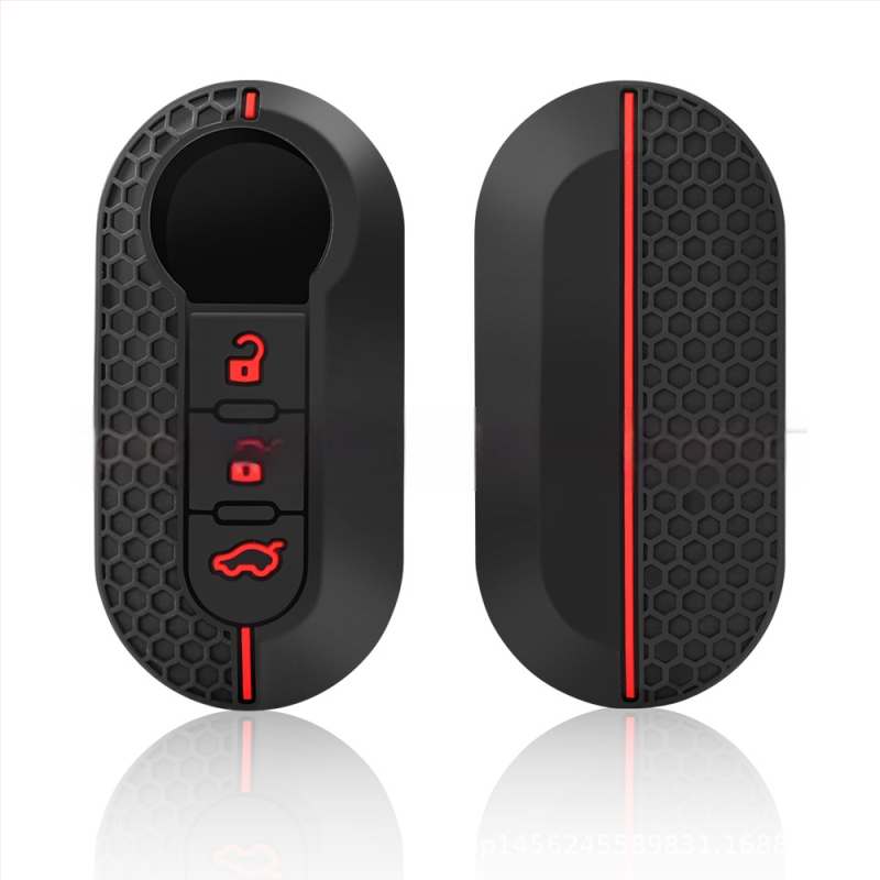 Silikoonist võtukarp Fiat 500 jaoks, kokkukäiv 3-nupuline, õõnes disain