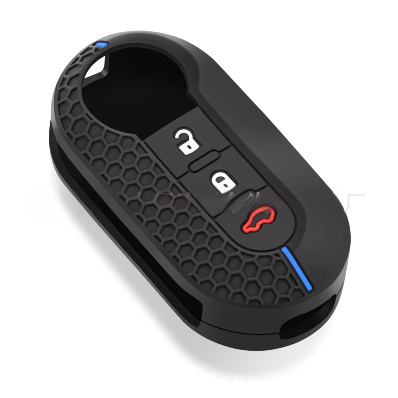 Silikoonist võtukarp Fiat 500 jaoks, kokkukäiv 3-nupuline, õõnes disain