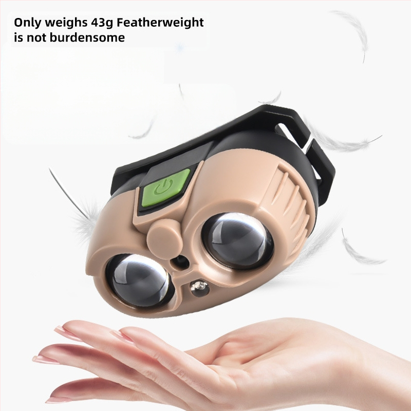 Смарт LED челник с USB зареждане и сензор, 3W, 400mAh, преносим за къмпинг, нощно риболов и бягане