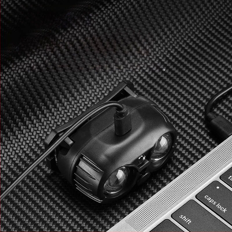 USB зареждаща челна лампа с XPG LED, преносима, лъч 100–200 m, вградена 400 mAh 14500 литиева батерия, ръчно захранване