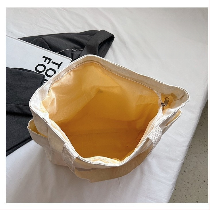 Női vászontáska vállra, városi egyszerű stílus, vízszintes négyzet alakú, cipzárral záródó, telefon- és azonosító zsebbel