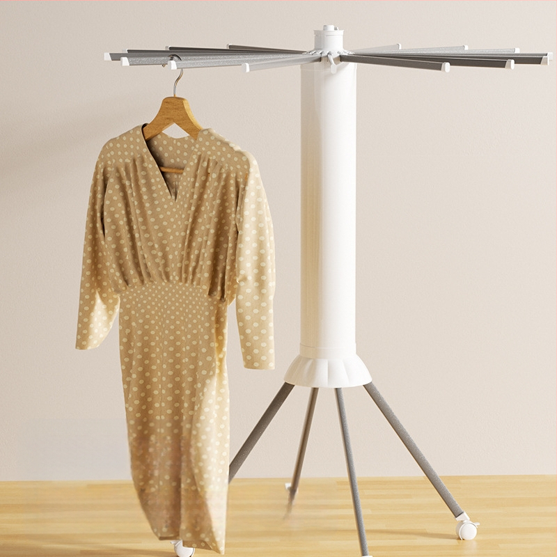 Pastatoma drabužių džiovyklė, mobilus sparno dizainas, plastikas, ištraukiama ir sulankstoma