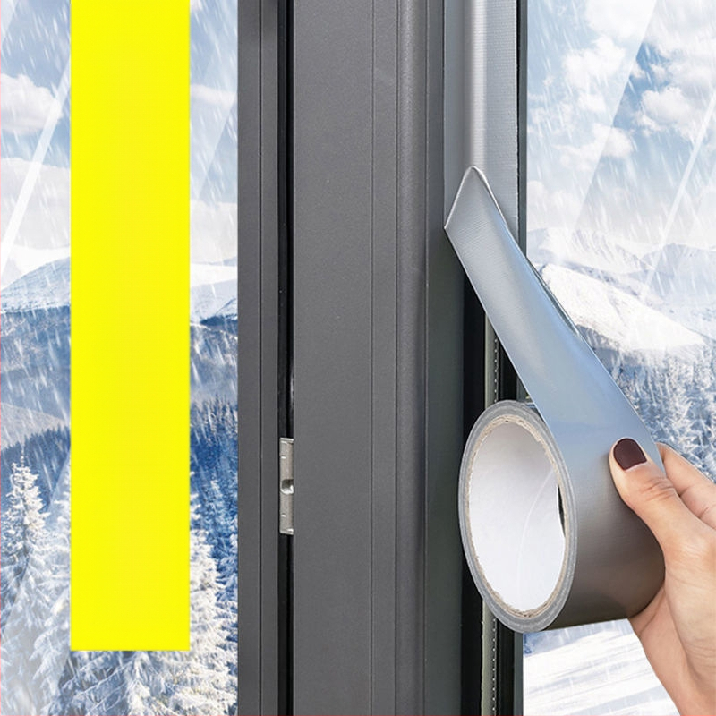 Vējoturīga logu blīvēšanas lente – tekstila pamats, karstkausējuma līmēšana, zems troksnis, temperatūras izturība 60–80°C