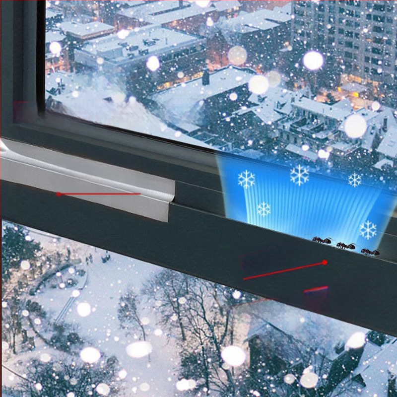 Vējoturīga logu blīvēšanas lente – tekstila pamats, karstkausējuma līmēšana, zems troksnis, temperatūras izturība 60–80°C