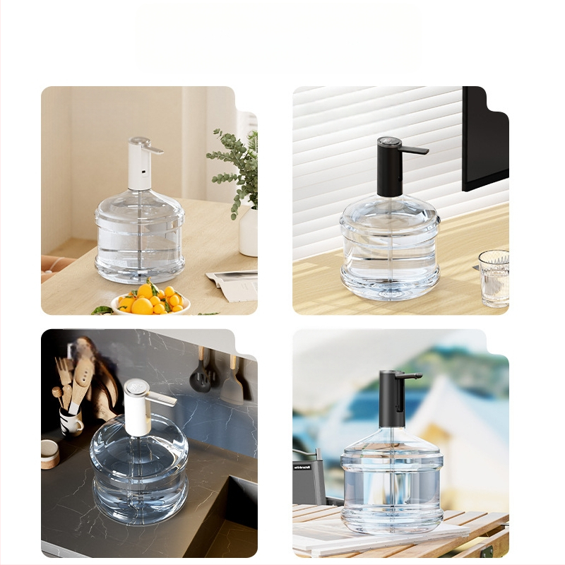 Mini įkraunamas vandens siurbimo dozatorius buteliuotam vandeniui, model AH-068, prisilietimo aktyvavimas, 8W, 3.7V