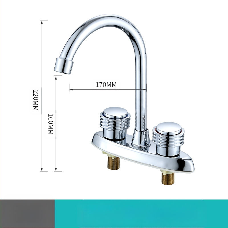 Vario praustuvo čiaupas karštam ir šaltam vandeniui, dviejų skylių, maišytuvas, modelis YLE2003
