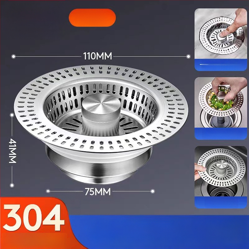 Φίλτρο νεροχύτη από ανοξείδωτο χάλυβα 304 με pop-up bounce core - μοντέλο Golden strainer sink bounce core, μάρκα An Yu, τύπος bounce, μορφή launching, στυλ Modern simplicity