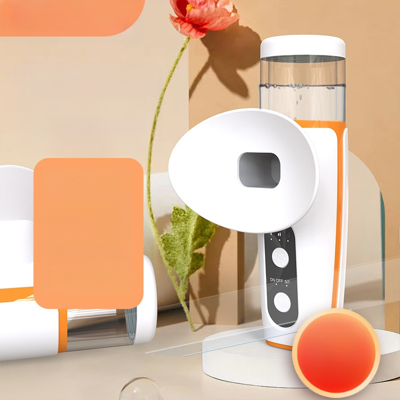 Rokas nano aerosols acīm mitrināšanai, atvieglo acu nogurumu un sausumu, pārnēsājams tvaika acu mazgāšanas līdzeklis; 1 ātrums; karsts un auksts izsmidzinājums; ABS plastmasas korpuss; iekšējā akumulators 500–800 mAh; darbības laiks 1–3 h