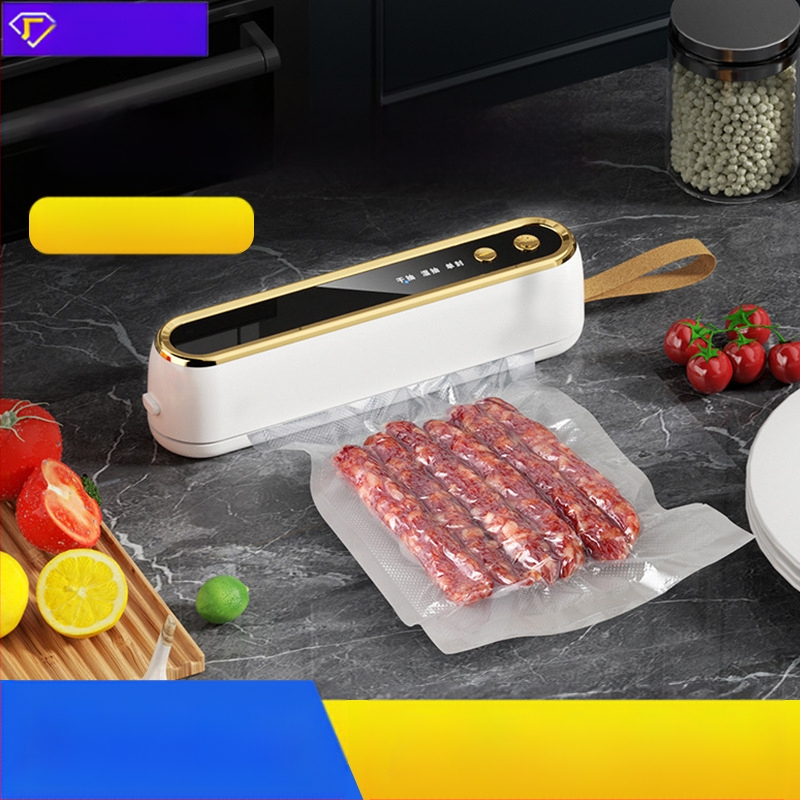 Безжична ръчна вакуумна машина за запечатване на храна у дома — 40W, 7.4V, зареждане, пластмасов корпус, капацитет под 500 мл.