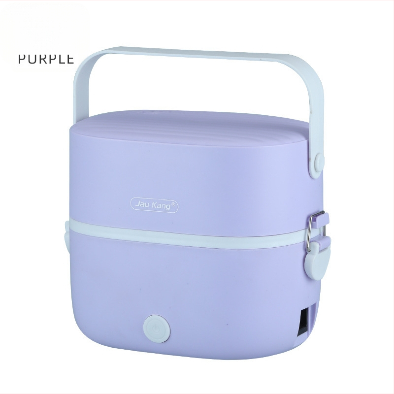 Elektriskā pusdienu kastīte ZKFH-001, izolēta divslāņu konstrukcija, 304 nerūsējošā tērauda iekšējā trauka, 270W pie 220V, USB barošana