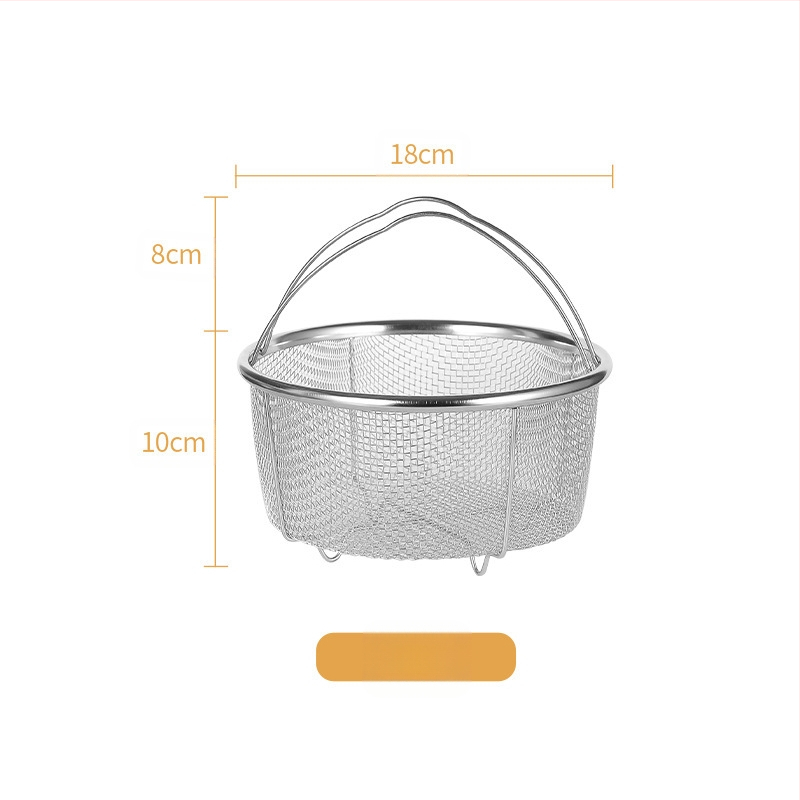 Sulankstomas 201 nerūdijančio plieno garų krepšelis ryžių virimui ir slėgio puodui – daugiafunkcinis, su aliejaus sietiniu filtru