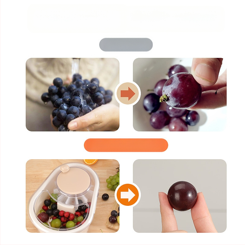 Daugiafunkcinis vaisių ir daržovių plovimo įrenginys su nusausinimo krepšiu — ABS medžiaga, šiuolaikinis minimalistinis stilius