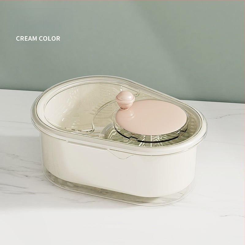 Daugiafunkcinis vaisių ir daržovių plovimo įrenginys su nusausinimo krepšiu — ABS medžiaga, šiuolaikinis minimalistinis stilius