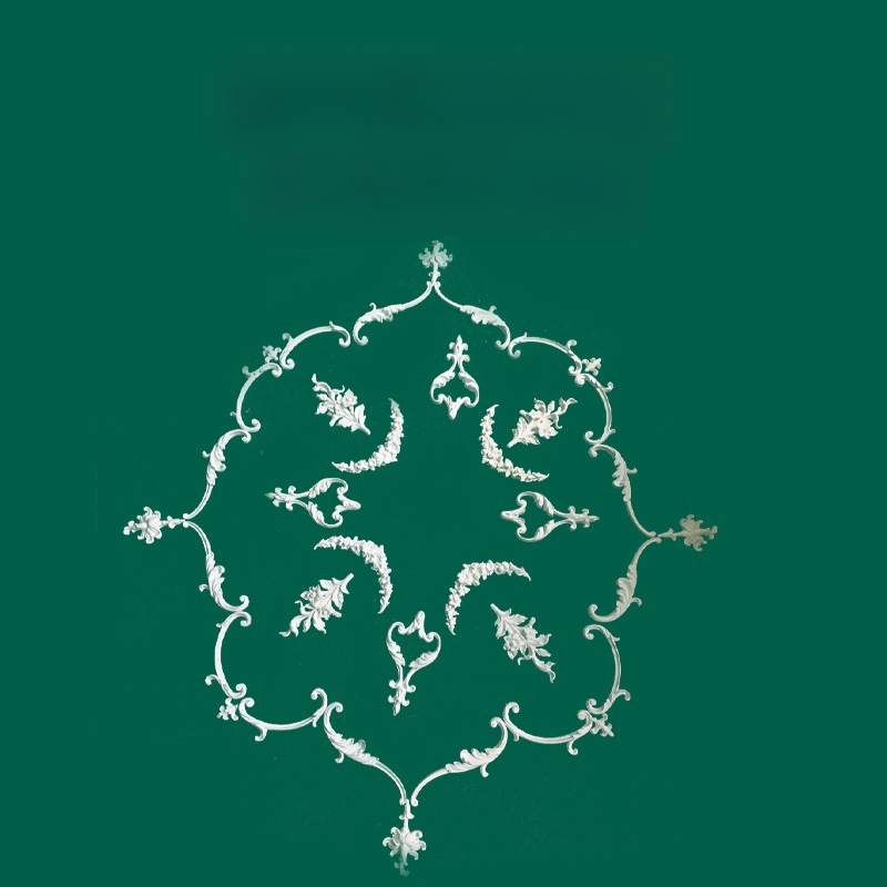 Υποστήριξη δοκού γύψου με ημικυκλικό αρχιτεκτονικό μοτίβο — γύψινα διακοσμητικά, ανάγλυφος σχεδιασμός, μοντέρνα απλότητα