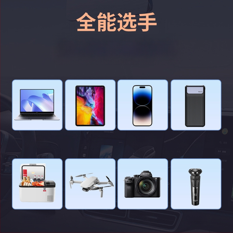 Wusheng автомобилен инвертор 12V/24V към 220V, универсален за автомобили и камиони