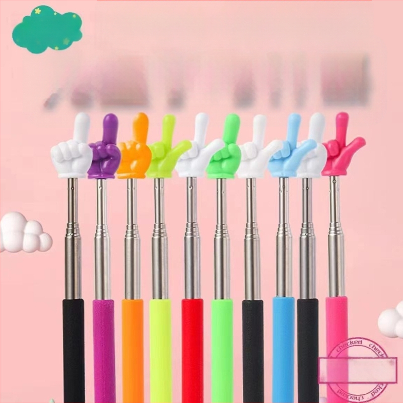 Телескопична указалка за четене с пръст, неръждаема стомана, регулируема дължина, за обучение