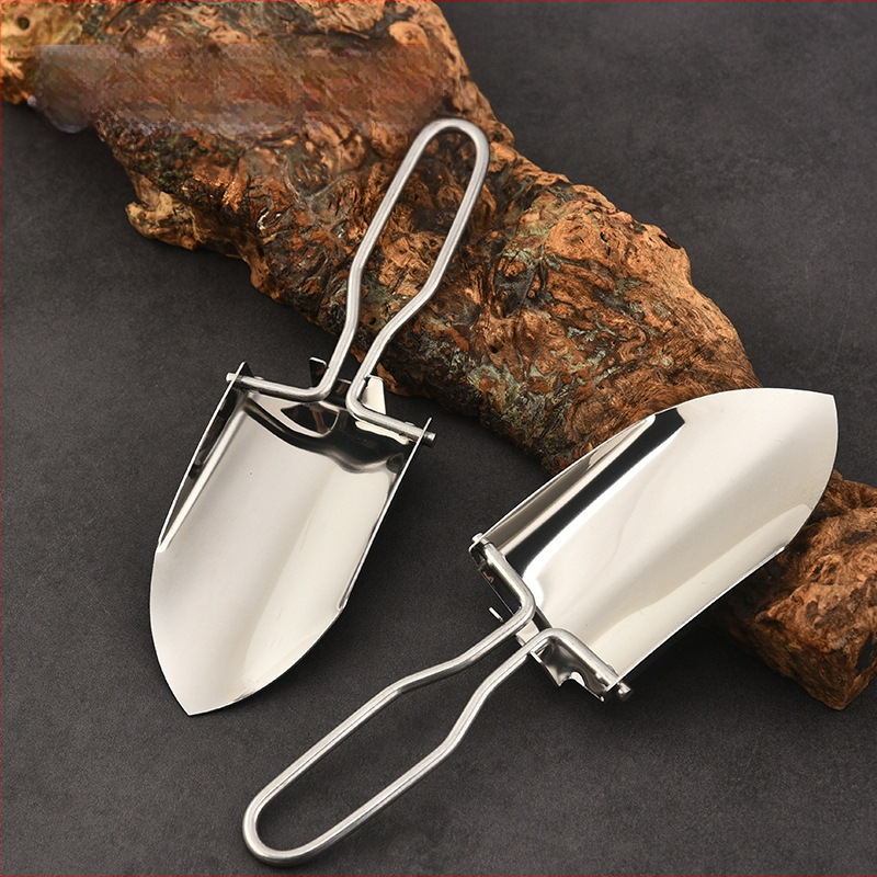 Sulankstomas kastuvas iš nerūdijančio plieno lauko naudojimui – kemperiams ir žvejybai