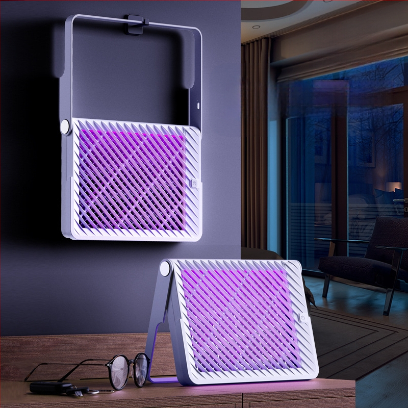 Ηλεκτρικός εξοντωτής κουνουπιών με επαναφορτιζόμενο USB, LED φωτισμό, ενσωματωμένη μπαταρία, αυτονομία 1–3 ώρες, χρόνος φόρτισης 3 ώρες · Παγίδα κουνουπιών με φωτεινό κύμα + έλεγχος ηλεκτρικού χτυπήματος