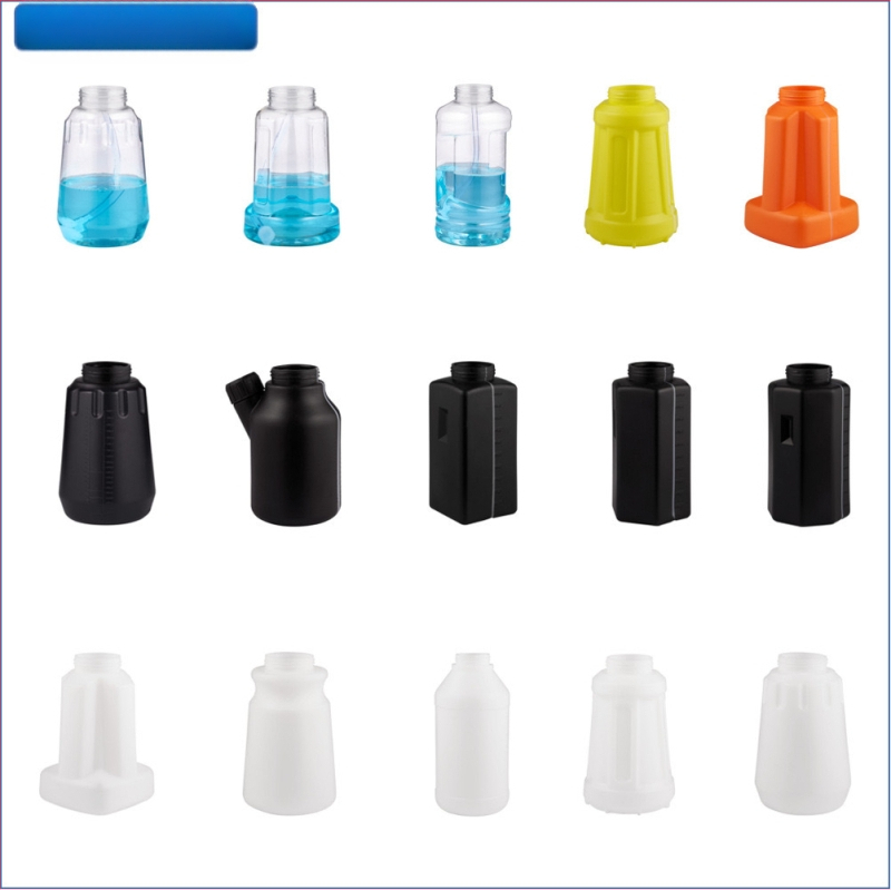 Putu smidzināšanas pudelīte ar augstas spiedes ūdens pistoli, caurspīdīgs ventilatora formas gals, elektroplakšanas sakausējums