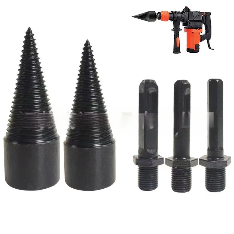 Fa hasítására szolgáló ütvefúró bit – konuszos alakú, háztartási faragáshoz, High News Tools