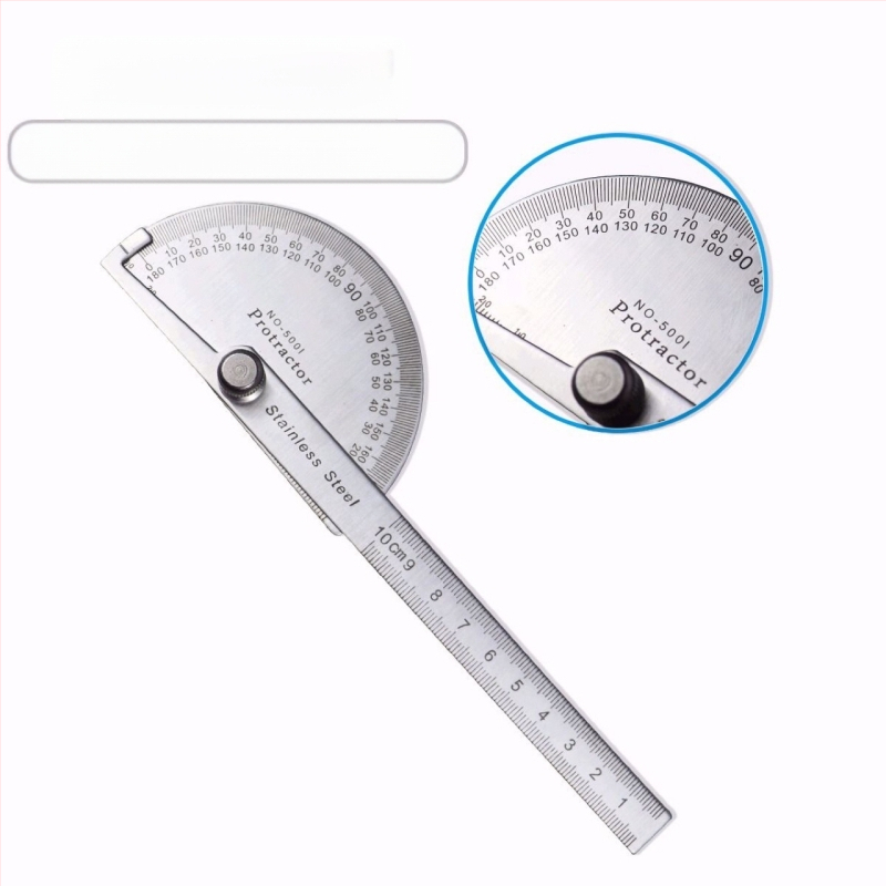 Γωνιομετρικός χάρακας, 430 ανοξείδωτος χάλυβας, 0–180° για ξυλουργική