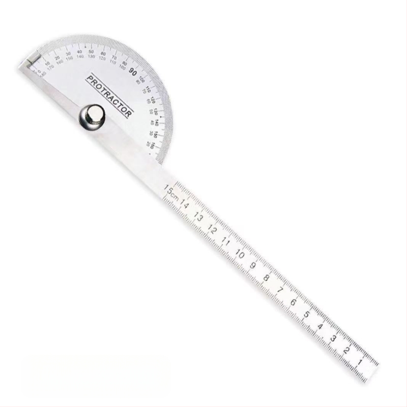 Γωνιομετρικός χάρακας, 430 ανοξείδωτος χάλυβας, 0–180° για ξυλουργική