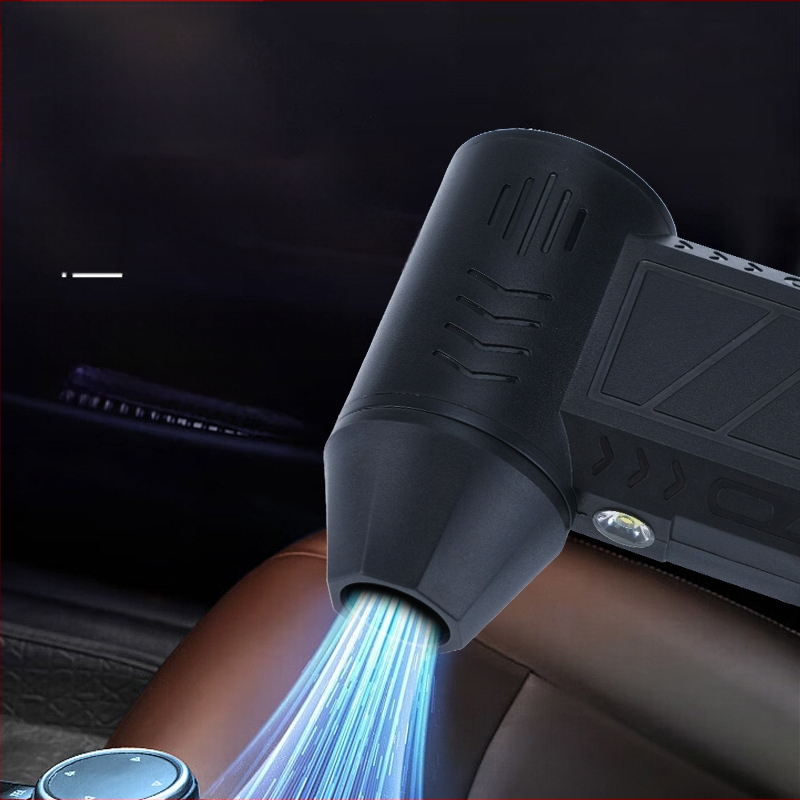 Mini rankinis ventiliatorius su bešepiniu varikliu, įkraunama 4000 mAh baterija, 4 greičio režimai, triukšmas 51–60 dB, svoris 326 g