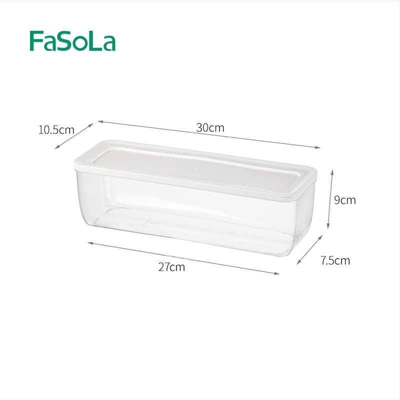 FaSoLa Ilga Saugojimo Dėžė Su Dangteliu – Polietilenas ir Polipropilenas, Virtuvės Organizatorius Prieskonėms, Vaisiams ir Daržovėms