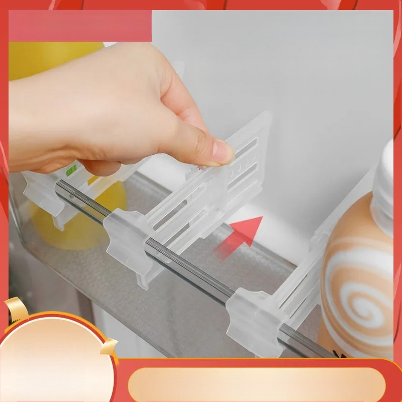 Ρυθμιζόμενο κλιπ διαχωρισμού ψυγείου για πλαϊνή πόρτα, πλαστικό, εγκατάσταση με γάντζο, απλός και μοντέρνος σχεδιασμός, αποθήκευση με πολλά επίπεδα (πάνω από 8 επιπέδων)