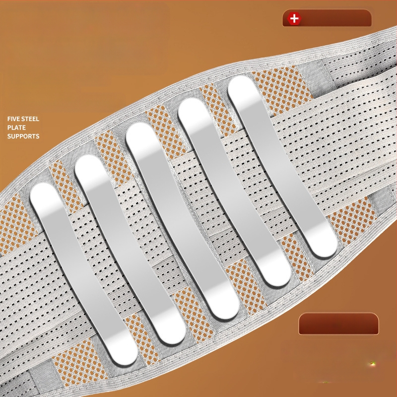 Juosmens parama su juosmens plokštele iš plieno, unisex, kvėpuojanti, visų sezonų, tinkama sportui ir sėdėjimui
