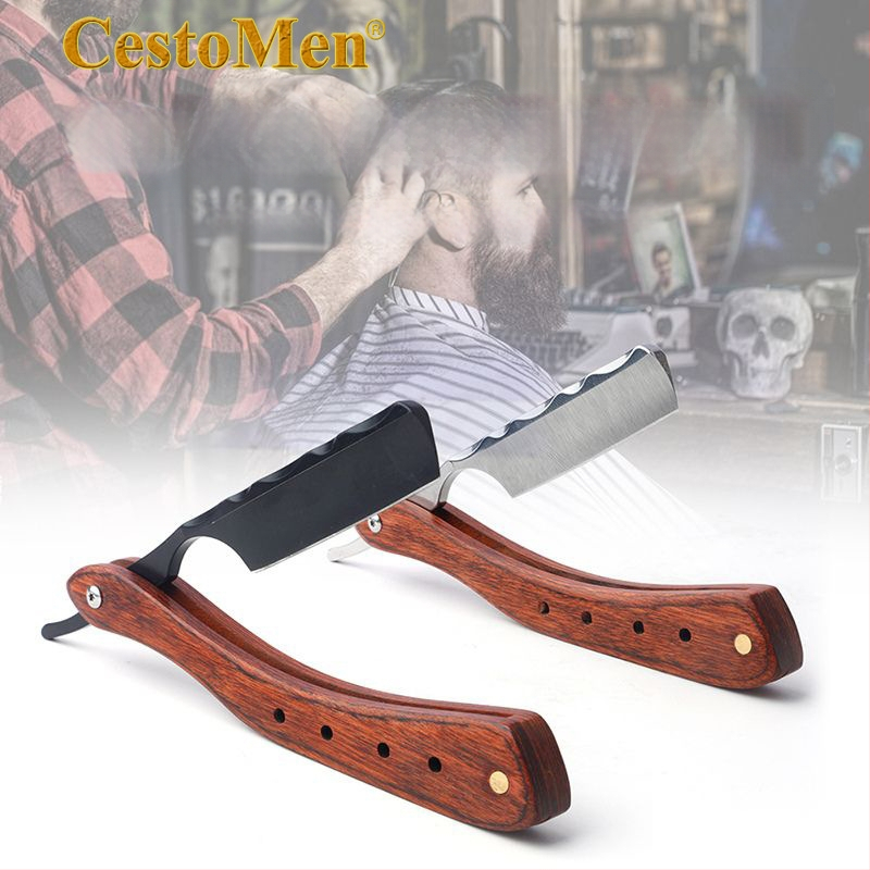 CestoMen Χειροκίνητο Αναδιπλούμενο Ξυριστικό με Βάση/Στήριγμα, Vintage Κλασικός Σχεδιασμός, Λεπίδα Δεν Περιλαμβάνεται
