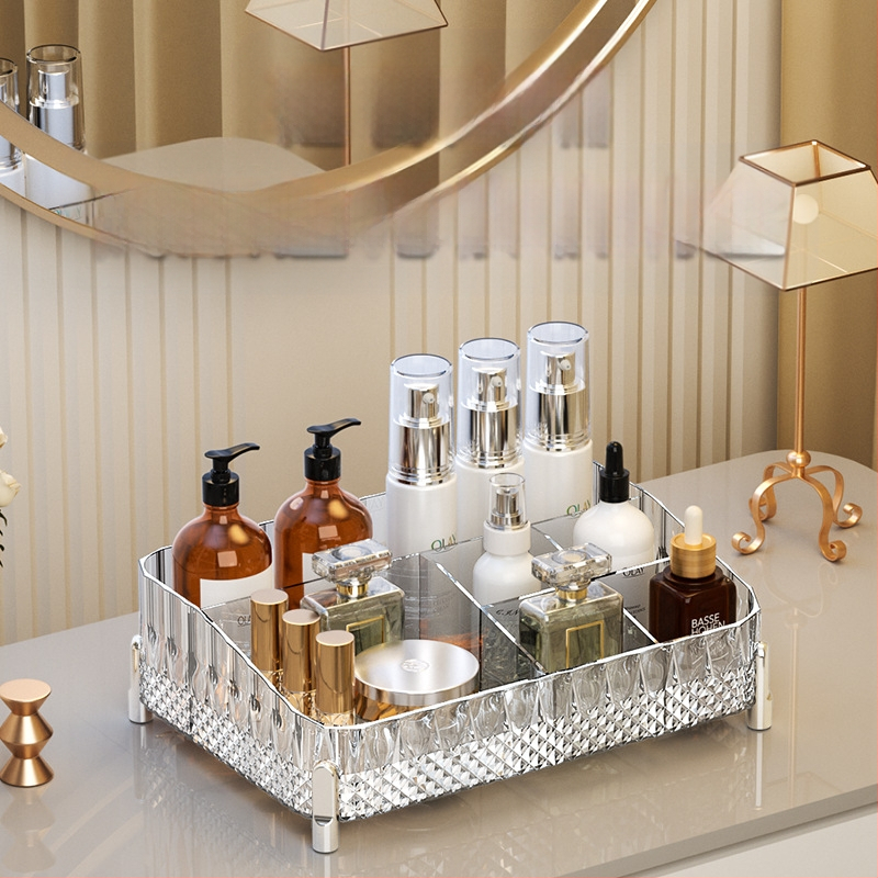 Κουτί αποθήκευσης καλλυντικών — με συρτάρι, ανθεκτικό στη σκόνη, με μεγάλη χωρητικότητα, επιτραπέζιος οργανωτής · Υλικό PET+PP · Μάρκα Three Arts · Σύγχρονο μινιμαλιστικό στυλ · Έκδοση 2024.