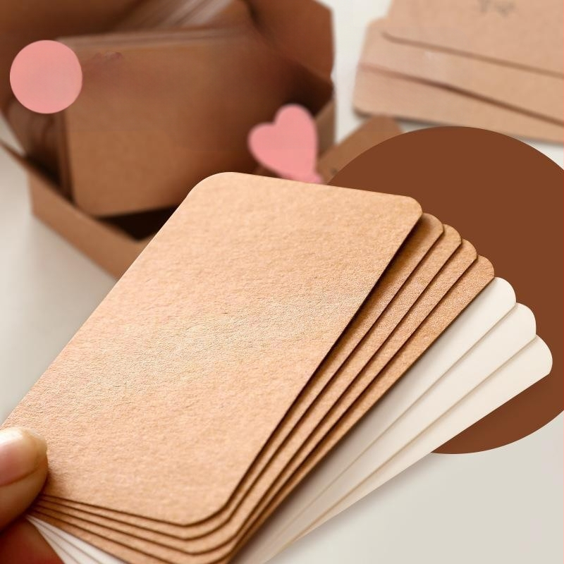 DIY графити карти за писане — 100 празни карти от крафт картон с английски думи