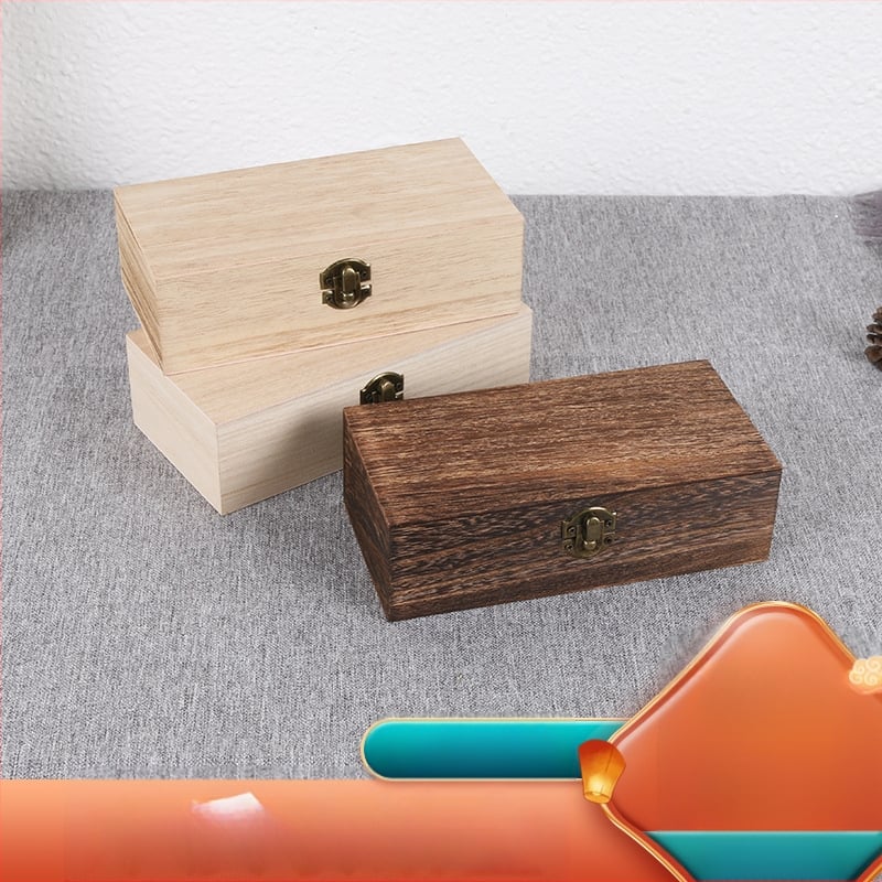 Paulownia koka gravētā kaste tējai, juvelierizstrādājumiem un parfēmām — bez zīmoga, universāla lietošana