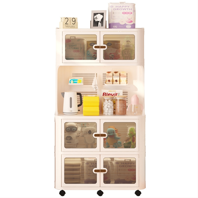 Επιτοίχιο ντουλάπι αποθήκευσης μητέρων και βρεφών με τραπεζάκι θηλασμού, μοντέλο 9614, υλικό πολυπροπυλένιο (PP), στυλ light luxury